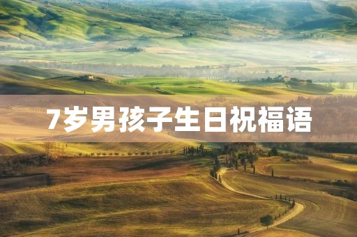 7岁男孩子生日祝福语(儿子7周岁生日祝福语)