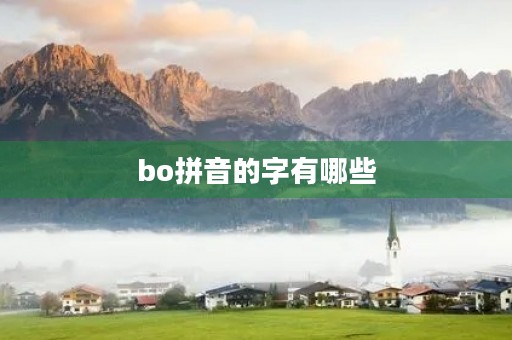bo拼音的字有哪些(bo)