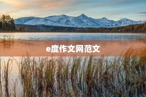 e度作文网范文