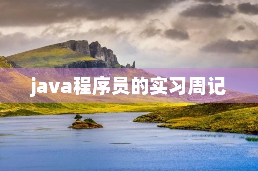 java程序员的实习周记 java程序员的实习周记