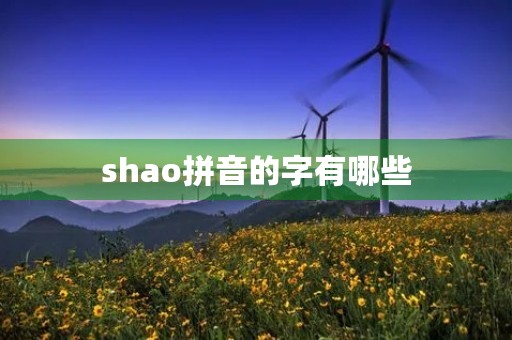 shao拼音的字有哪些(shao) shao拼音的字有哪些(shao)
