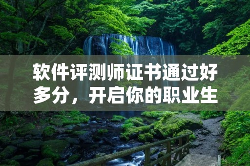 软件评测师证书通过好多分，开启你的职业生涯之旅