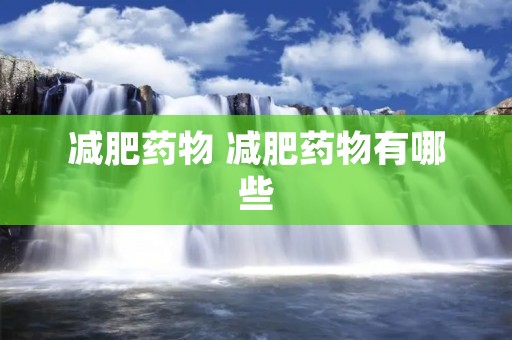 减肥药物 减肥药物有哪些 减肥药物 减肥药物有哪些