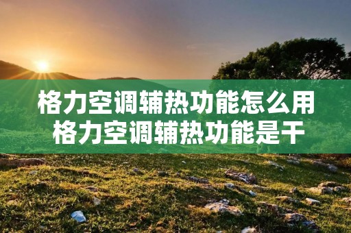 格力空调辅热功能怎么用 格力空调辅热功能是干嘛的