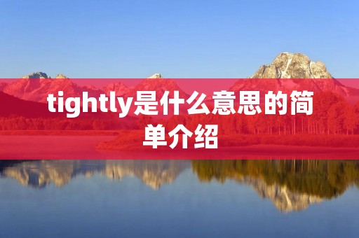 tightly是什么意思的简单介绍