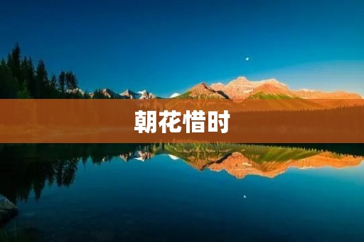 朝花惜时:珍惜时间,珍惜生命 朝花惜时:珍惜时间,珍惜生命
