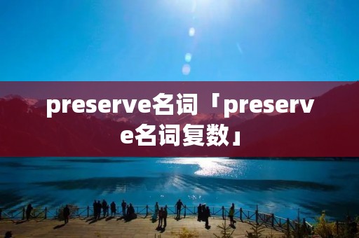 preserve名词「preserve名词复数」