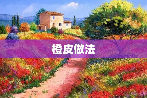 橙皮做法：让橙子变废为宝的美味之道