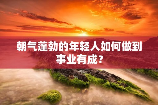 朝气蓬勃的年轻人如何做到事业有成？