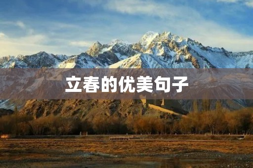 立春的优美句子
