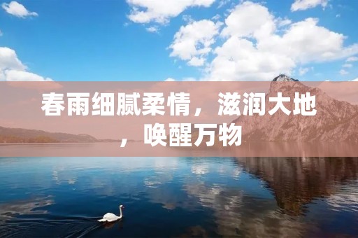 春雨细腻柔情,滋润大地,唤醒万物