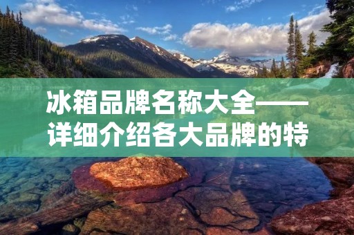 冰箱品牌名称大全——详细介绍各大品牌的特点和优劣