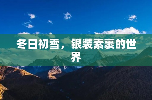 冬日初雪,银装素裹的世界