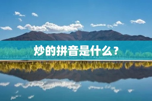 炒的拼音是什么? 炒的拼音是什么?