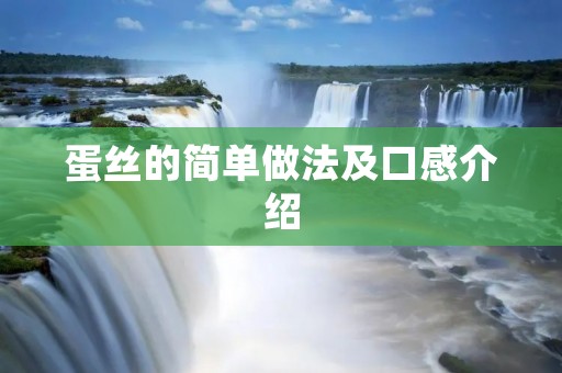 蛋丝的简单做法及口感介绍 蛋丝的简单做法及口感介绍