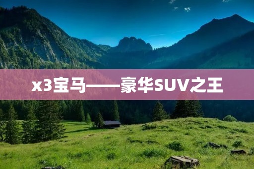x3宝马——豪华SUV之王 x3宝马——豪华SUV之王