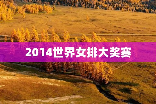 2014世界女排大奖赛:中国女排夺冠 2014世界女排大奖赛:中国女排夺冠
