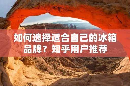 如何选择适合自己的冰箱品牌？知乎用户推荐