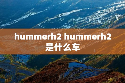 hummerh2 hummerh2是什么车