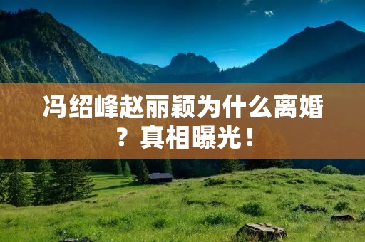 冯绍峰赵丽颖为什么离婚?真相曝光!