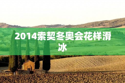 2014索契冬奥会花样滑冰:一场技艺与美感的盛宴 2014索契冬奥会花样滑冰:一场技艺与美感的盛宴