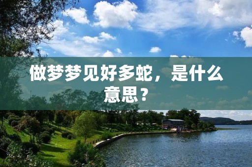 做梦梦见好多蛇，是什么意思？