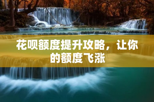 花呗额度提升攻略,让你的额度飞涨 花呗额度提升攻略,让你的额度飞涨