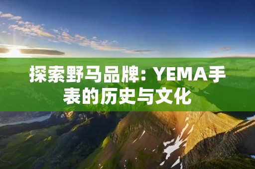 探索野马品牌: YEMA手表的历史与文化