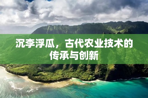 沉李浮瓜，古代农业技术的传承与创新