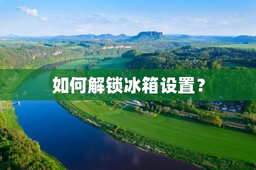 如何解锁冰箱设置?