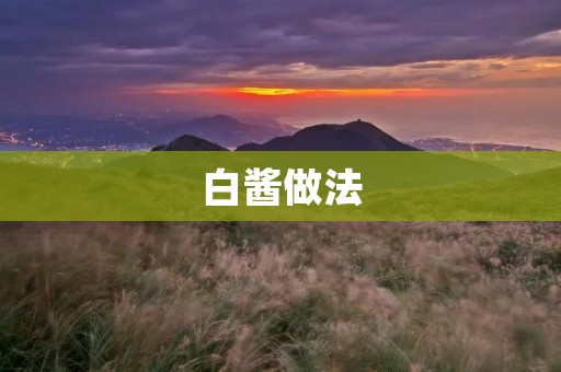 白酱做法:手把手教你制作美味的白酱 白酱做法:手把手教你制作美味的白酱