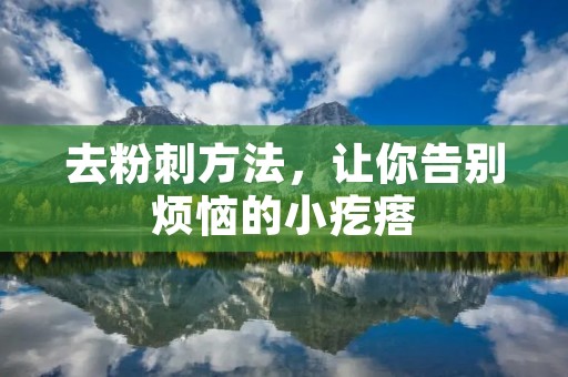 去粉刺方法,让你告别烦恼的小疙瘩 去粉刺方法,让你告别烦恼的小疙瘩
