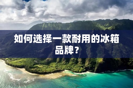 如何选择一款耐用的冰箱品牌?