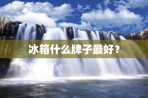 冰箱什么牌子最好?