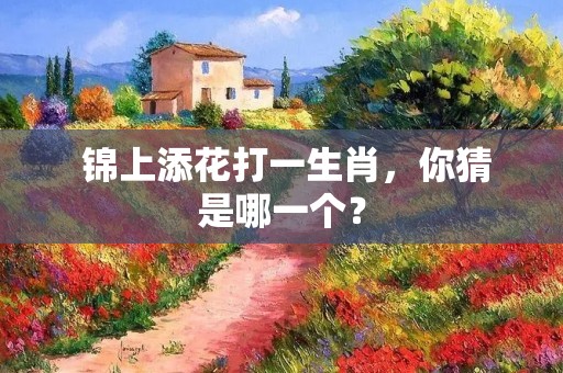  锦上添花打一生肖，你猜是哪一个？