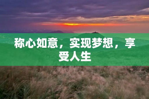 称心如意，实现梦想，享受人生