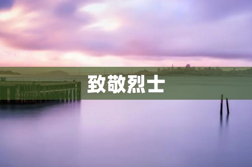 致敬烈士:永远铭记他们的英勇牺牲