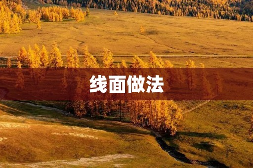 线面做法:提高生产效率的好方法 线面做法:提高生产效率的好方法