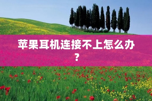 苹果耳机连接不上怎么办? 苹果耳机连接不上怎么办?