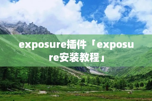 exposure插件「exposure安装教程」