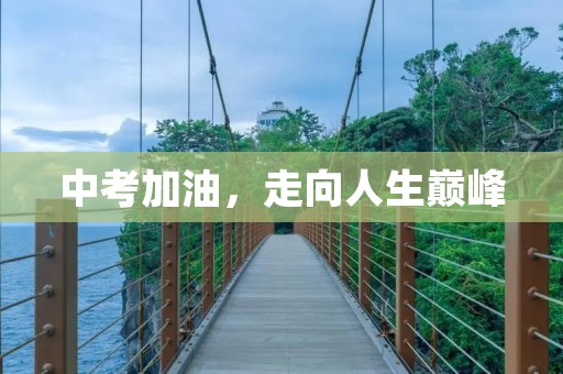 中考加油,走向人生巅峰
