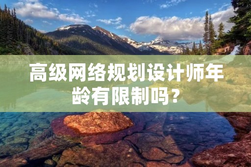 高级网络规划设计师年龄有限制吗？