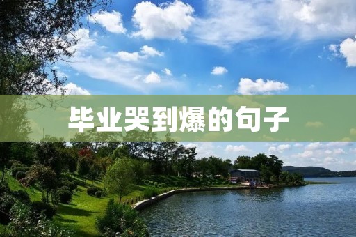 毕业哭到爆的句子