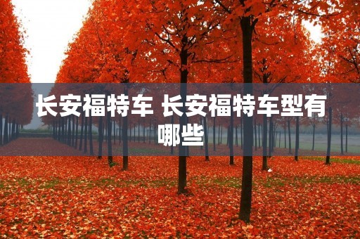 长安福特车 长安福特车型有哪些