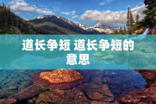道长争短 道长争短的意思