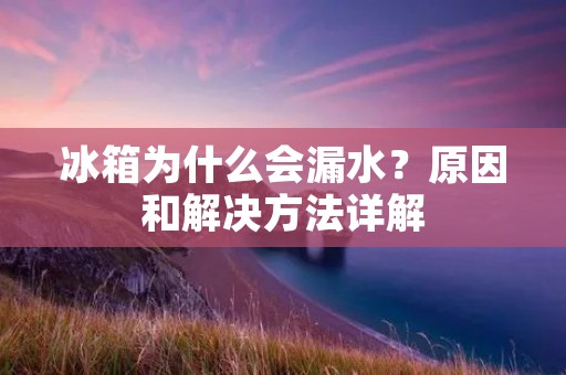 冰箱为什么会漏水?原因和解决方法详解 冰箱为什么会漏水?原因和解决方法详解