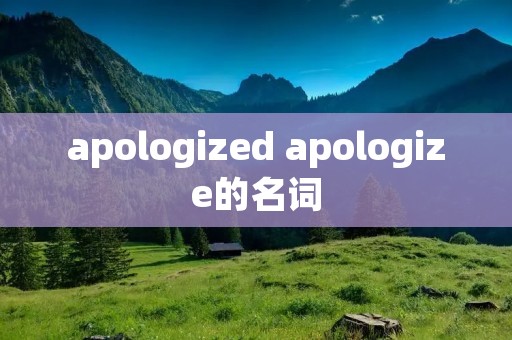 apologized apologize的名词