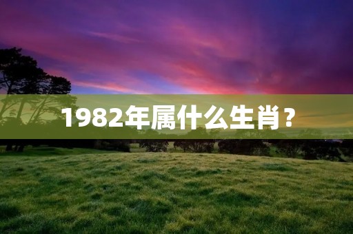 1982年属什么生肖?