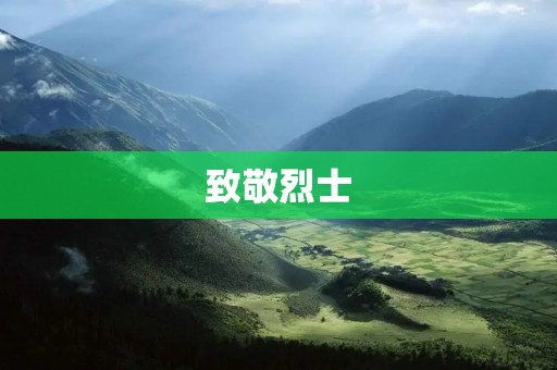 致敬烈士:永远铭记他们的英勇事迹