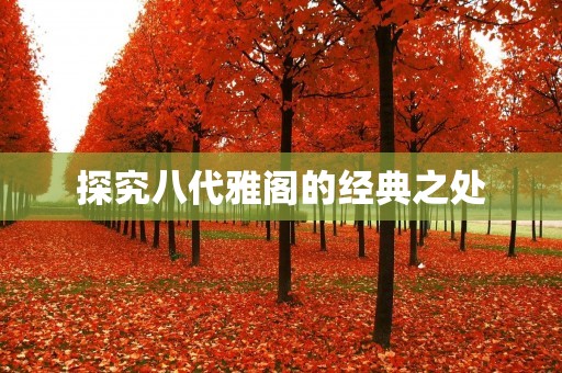 探究八代雅阁的经典之处 探究八代雅阁的经典之处